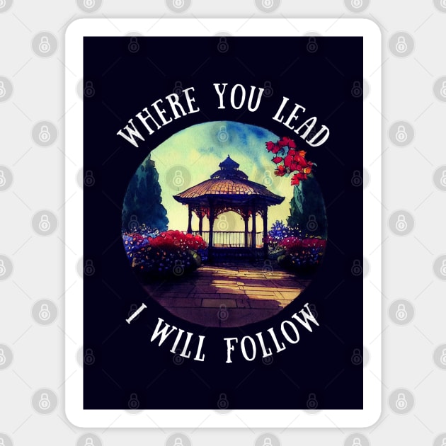 Gazebo at Town Square - Spring - Where You Lead I Will Follow - Gilmore Magnet by Fenay-Designs